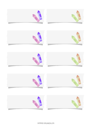 Etiquetas Lapices De Colores